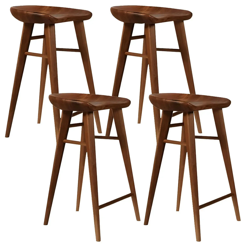 Tabouret de bar moderne en bois, hauteur comptoir, sans dossier