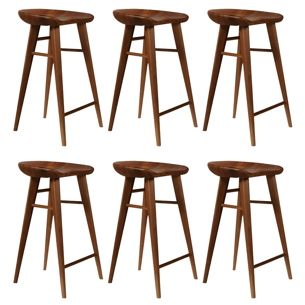 Tabouret de bar moderne en bois, hauteur comptoir, sans dossier