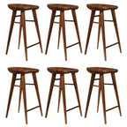 Tabouret de bar moderne en bois, hauteur comptoir, sans dossier