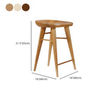 Tabouret de bar moderne en bois, hauteur comptoir, sans dossier