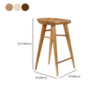 Tabouret de bar moderne en bois, hauteur comptoir, sans dossier