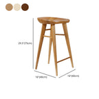 Tabouret de bar moderne en bois, hauteur comptoir, sans dossier