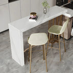 Tables de bar rectangulaires Glam Pandora en pierre dorée