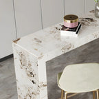 Tables de bar rectangulaires Glam Pandora en pierre dorée