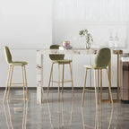Tables de bar rectangulaires Glam Pandora en pierre dorée