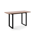 Table de bar rectangulaire industrielle en noyer