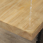 Table de bar rectangulaire industrielle en noyer
