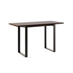 Table de bar rectangulaire industrielle en noyer