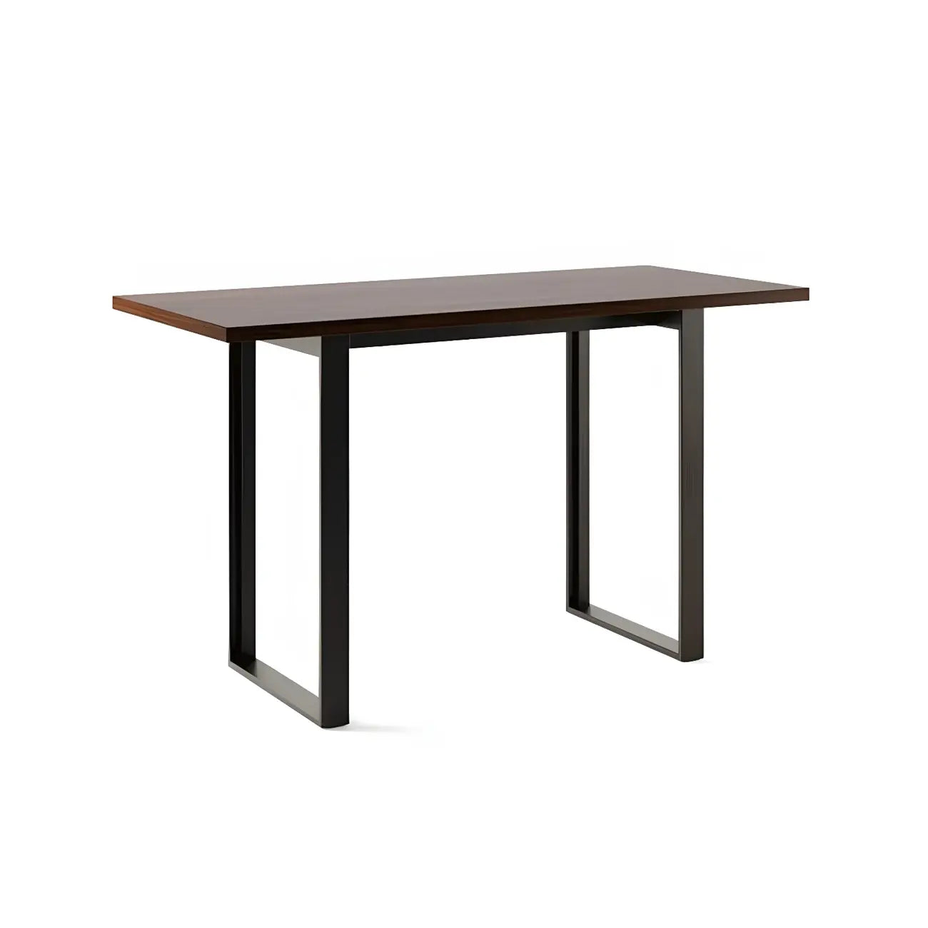 Table de bar rectangulaire industrielle en noyer