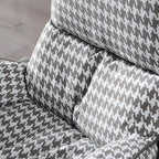 Fauteuil lounge moderne en tissu vert avec assise rembourrée