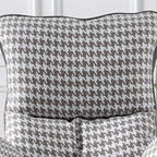 Fauteuil lounge moderne en tissu vert avec assise rembourrée