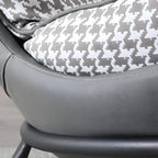 Fauteuil lounge moderne en tissu vert avec assise rembourrée