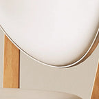 Chaise de salle à manger moderne sans accoudoirs à oreilles en similicuir