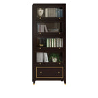 Bibliothèque moderne en bois de hêtre avec tiroir pour bureau