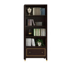 Bibliothèque moderne en bois de hêtre avec tiroir pour bureau