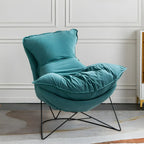 Fauteuil d'appoint moderne en tissu avec dossier coussin