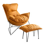 Fauteuil d'appoint moderne en tissu avec dossier coussin