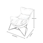 Fauteuil d'appoint moderne en tissu avec dossier coussin