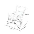 Fauteuil d'appoint moderne en tissu avec dossier coussin