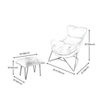 Fauteuil d'appoint moderne en tissu avec dossier coussin