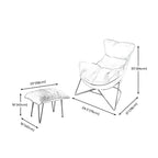 Fauteuil d'appoint moderne en tissu avec dossier coussin