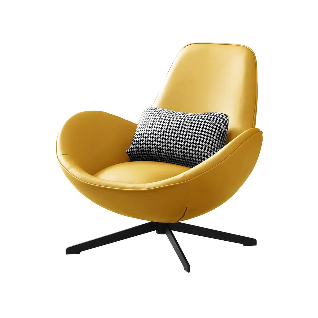 Fauteuil lounge moderne en cuir avec accoudoirs
