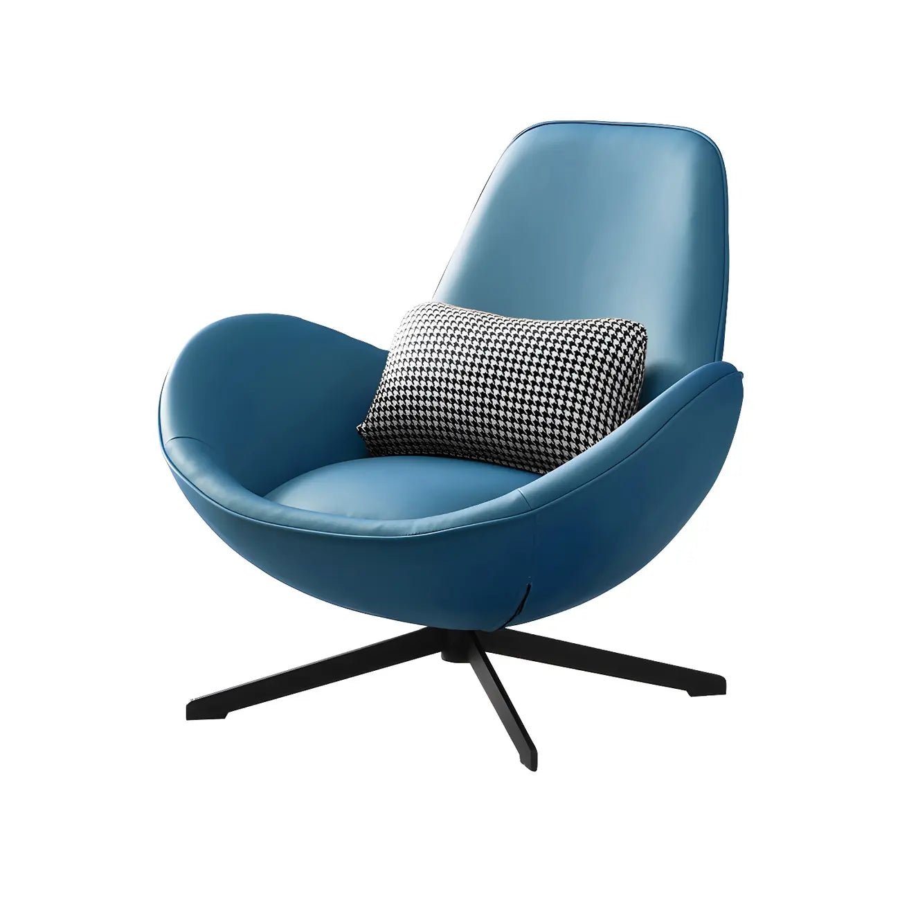 Fauteuil lounge moderne en cuir avec accoudoirs