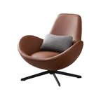 Fauteuil lounge moderne en cuir avec accoudoirs