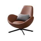 Fauteuil lounge moderne en cuir avec accoudoirs