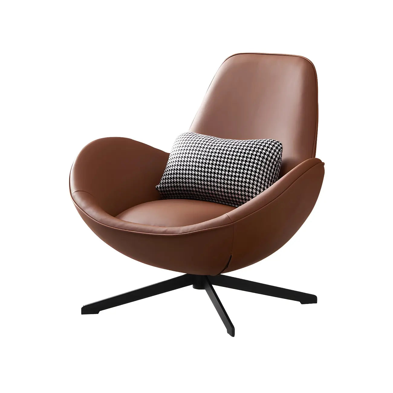 Fauteuil lounge moderne en cuir avec accoudoirs