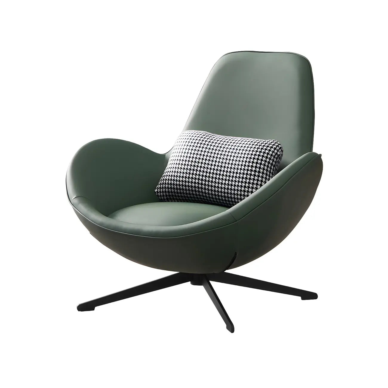 Fauteuil lounge moderne en cuir avec accoudoirs
