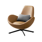 Fauteuil lounge moderne en cuir avec accoudoirs
