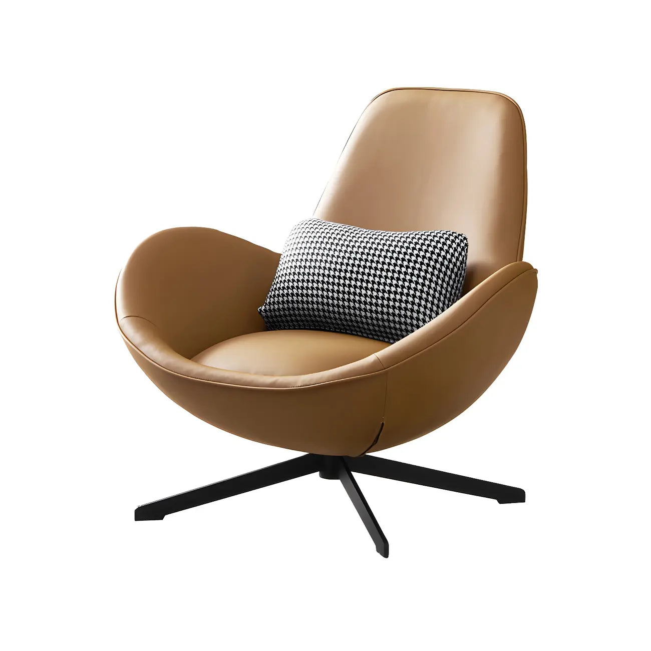 Fauteuil lounge moderne en cuir avec accoudoirs