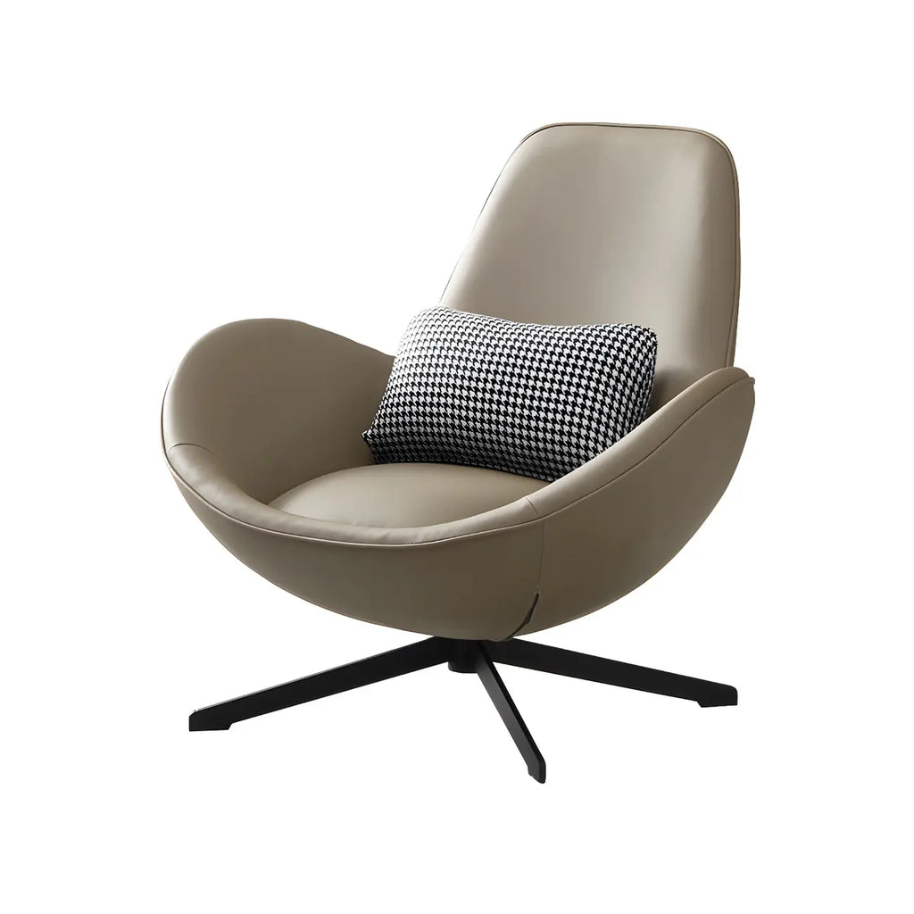 Fauteuil lounge moderne en cuir avec accoudoirs