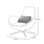 Fauteuil lounge moderne en cuir avec accoudoirs