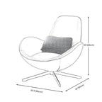 Fauteuil lounge moderne en cuir avec accoudoirs