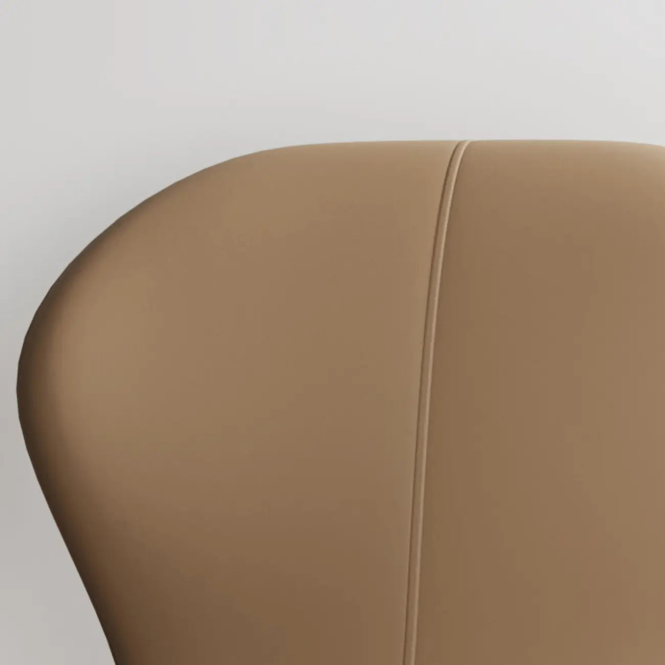 Chaise de salle à manger Art Déco en cuir à dossier incurvé et dossier plein
