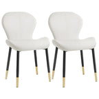 Chaise de salle à manger Art Déco en cuir à dossier incurvé et dossier plein