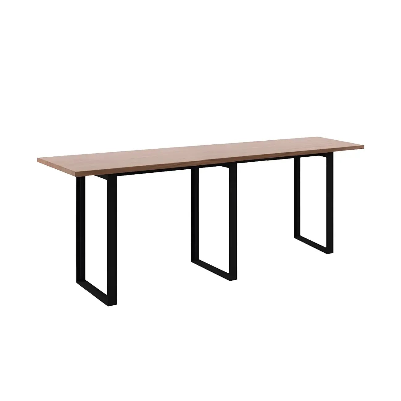 Table de bar rectangulaire industrielle en noyer