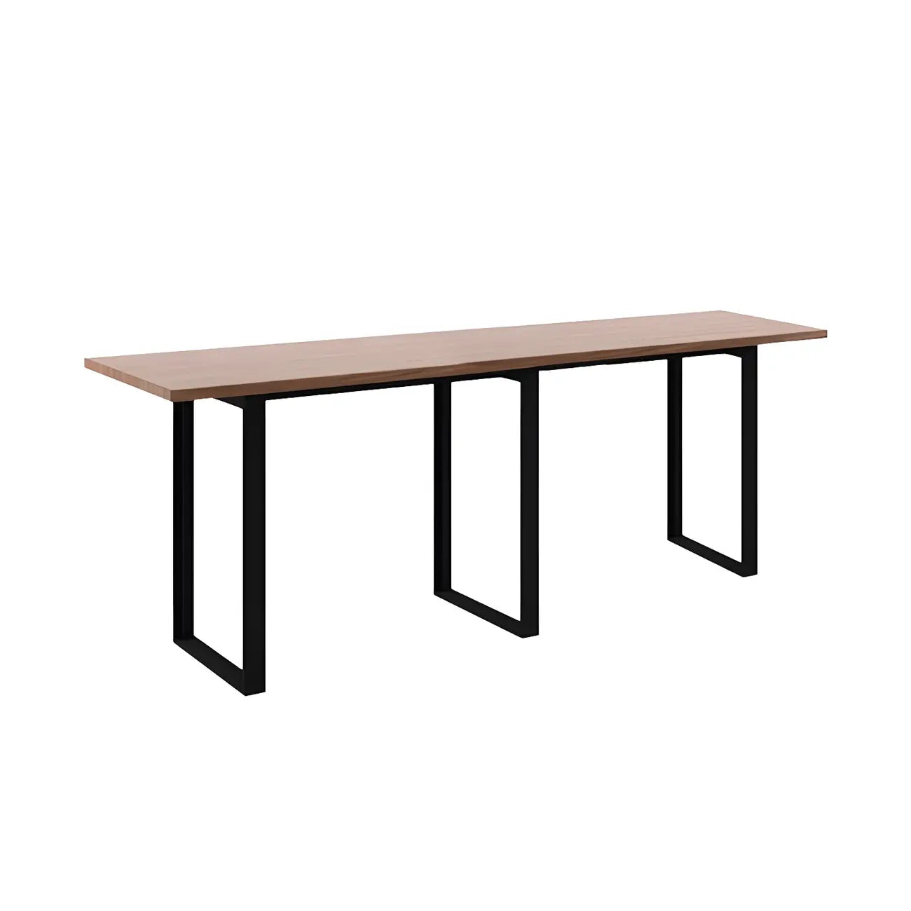 Table de bar rectangulaire industrielle en noyer