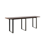 Table de bar rectangulaire industrielle en noyer