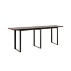 Table de bar rectangulaire industrielle en noyer