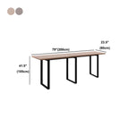 Table de bar rectangulaire industrielle en noyer