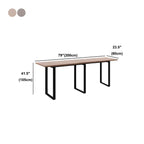 Table de bar rectangulaire industrielle en noyer