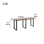 Table de bar rectangulaire industrielle en noyer