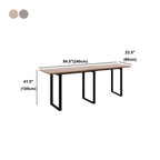 Table de bar rectangulaire industrielle en noyer
