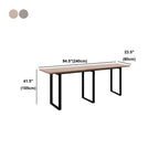 Table de bar rectangulaire industrielle en noyer
