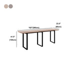 Table de bar rectangulaire industrielle en noyer