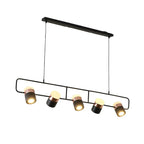 Suspension cylindrique noire moderne pour cuisine