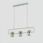Suspension cylindrique noire moderne pour cuisine